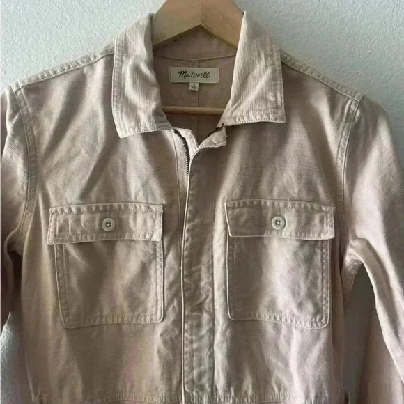 Madewell Garment-Dyed Zip-Front Coverall Jumpsuit Pink Size S NWOT - Picture 14 of 15